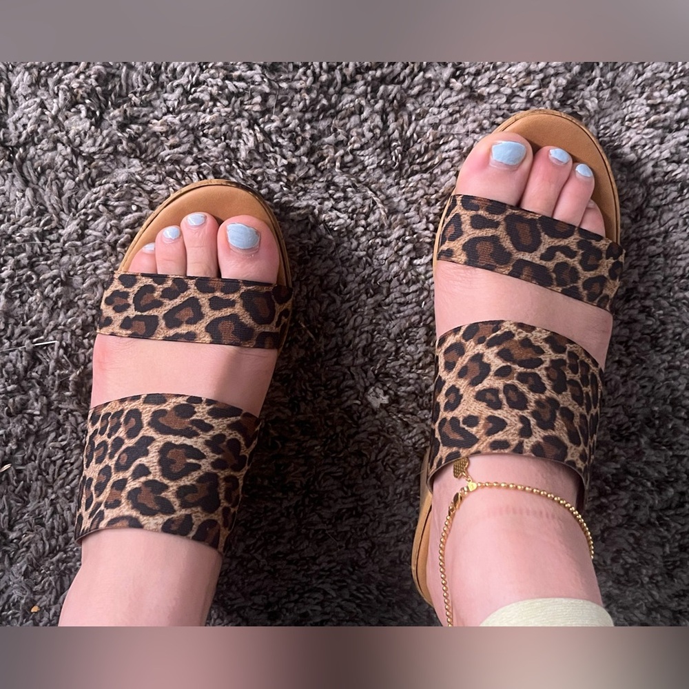 Cheetah print wedges